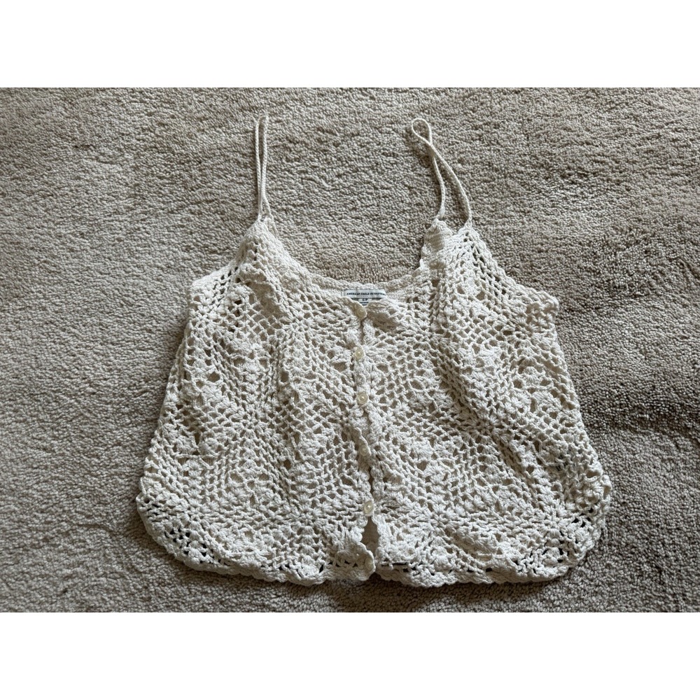 American Eagle Outfitters Boho Crochet Tank Top Size Small